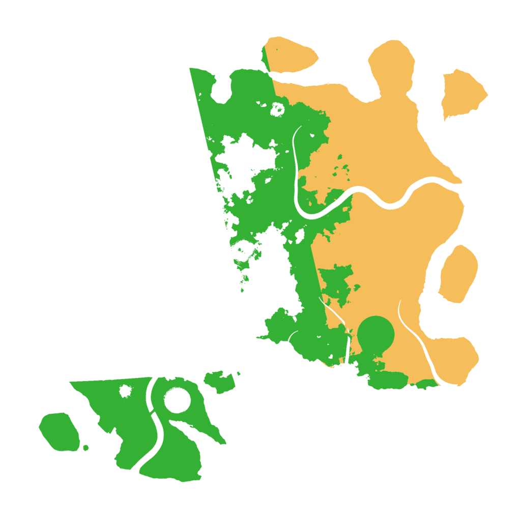 Biome Rust Map: Procedural Map, Size: 3700, Seed: 399295434