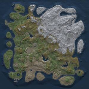 Thumbnail Rust Map: Procedural Map, Size: 4500, Seed: 181256523, 15 Monuments