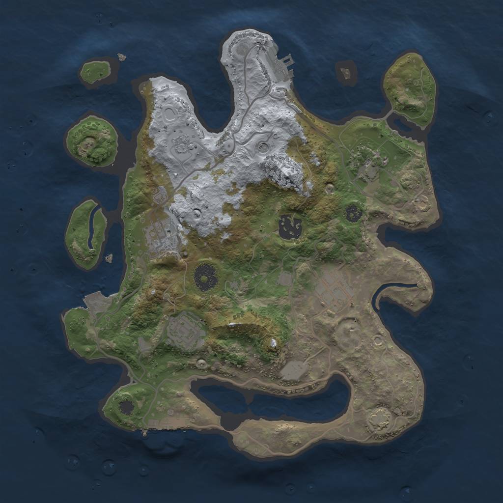 Rust Map: Procedural Map, Size: 3000, Seed: 11013, 13 Monuments