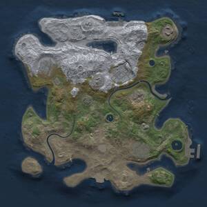 Thumbnail Rust Map: Procedural Map, Size: 3000, Seed: 5078349, 10 Monuments