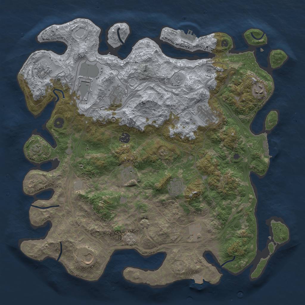 Rust Map: Procedural Map, Size: 4300, Seed: 20030027, 19 Monuments