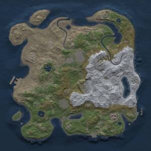 Thumbnail Rust Map: Procedural Map, Size: 3500, Seed: 436222058, 12 Monuments