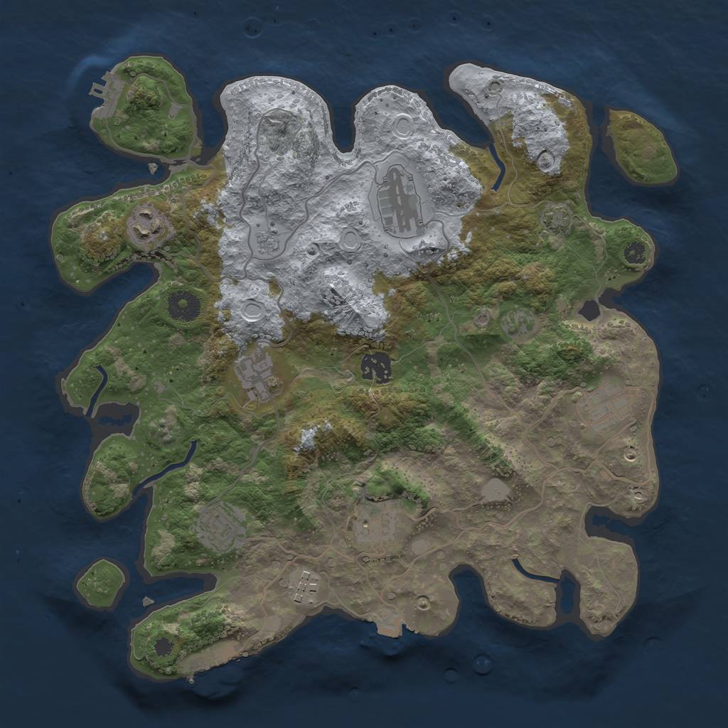Rust Map: Procedural Map, Size: 3400, Seed: 82540825, 15 Monuments