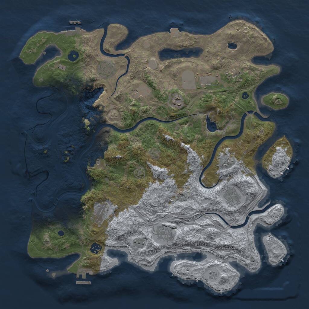 Rust Map: Procedural Map, Size: 4300, Seed: 290220246, 16 Monuments