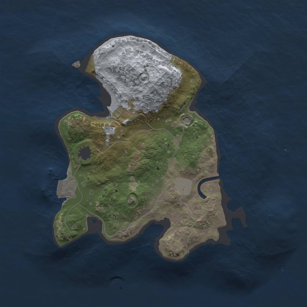 Rust Map: Procedural Map, Size: 2000, Seed: 79685651, 3 Monuments