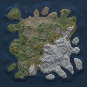 Thumbnail Rust Map: Procedural Map, Size: 3500, Seed: 1830594831, 16 Monuments