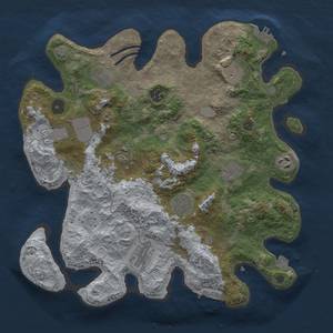 Thumbnail Rust Map: Procedural Map, Size: 3500, Seed: 988612466, 17 Monuments