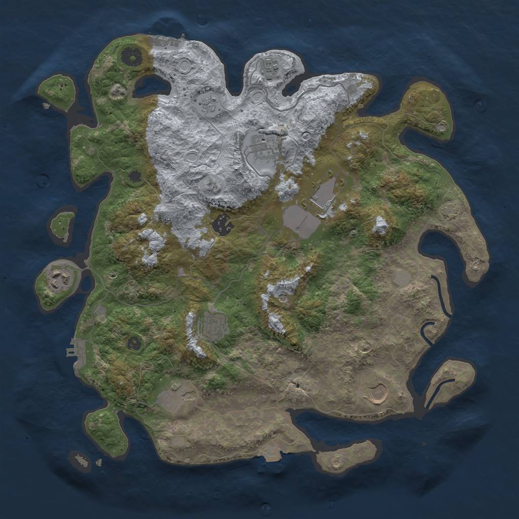 Rust Map: Procedural Map, Size: 3750, Seed: 29022024, 16 Monuments