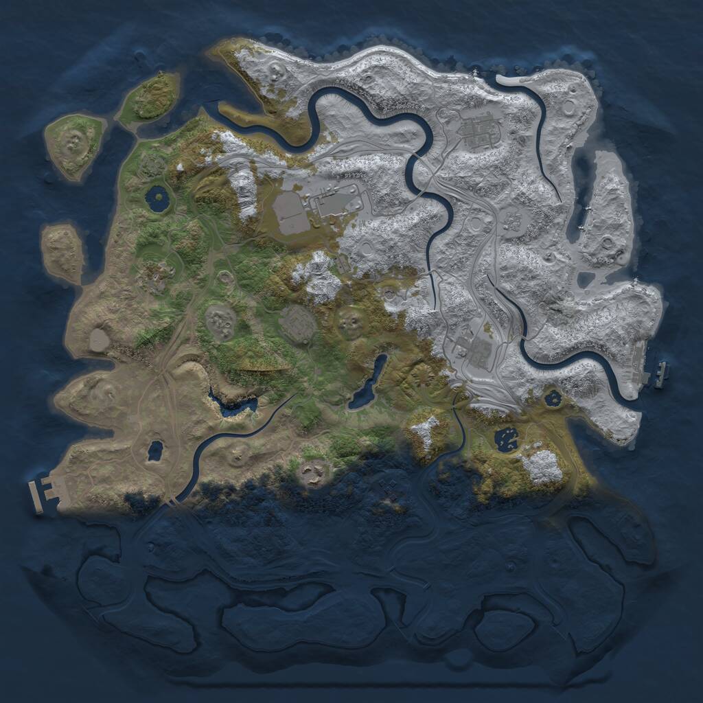 Rust Map: Procedural Map, Size: 4250, Seed: 882053091, 14 Monuments