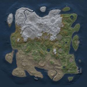 Thumbnail Rust Map: Procedural Map, Size: 3850, Seed: 739124787, 15 Monuments