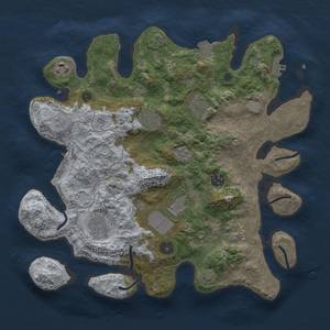 Thumbnail Rust Map: Procedural Map, Size: 3500, Seed: 46759135, 16 Monuments