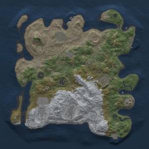 Thumbnail Rust Map: Procedural Map, Size: 3500, Seed: 1965273960, 16 Monuments