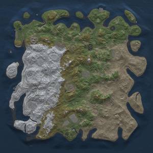 Thumbnail Rust Map: Procedural Map, Size: 4500, Seed: 366479921, 19 Monuments