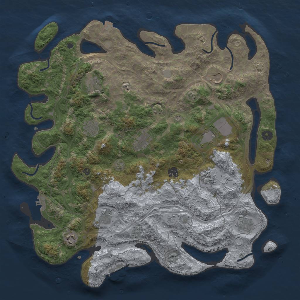 Rust Map: Procedural Map, Size: 4250, Seed: 1718, 19 Monuments