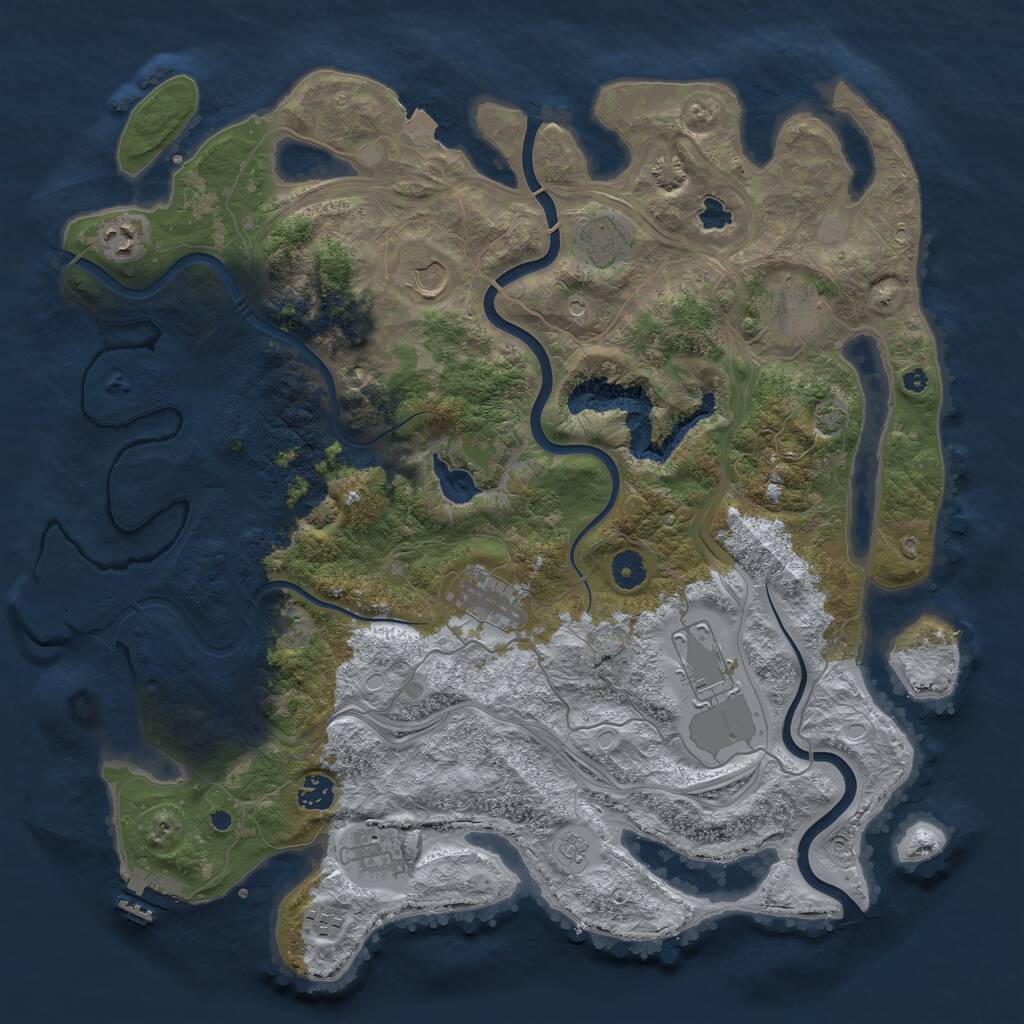 Rust Map: Procedural Map, Size: 4250, Seed: 1718, 15 Monuments