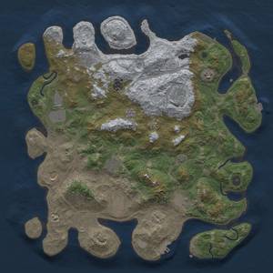 Thumbnail Rust Map: Procedural Map, Size: 4250, Seed: 131419, 18 Monuments