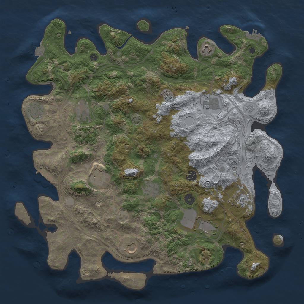 Rust Map: Procedural Map, Size: 4250, Seed: 987812576, 19 Monuments