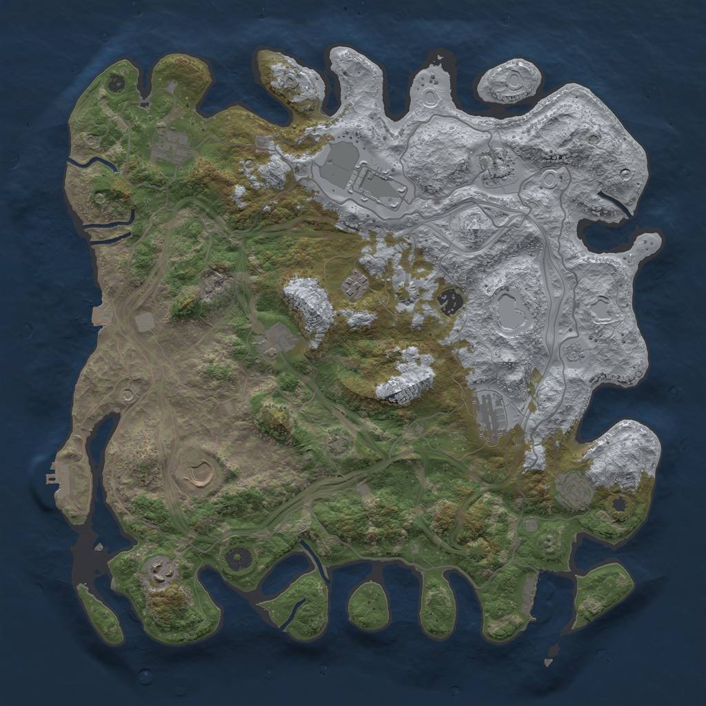 Rust Map: Procedural Map, Size: 4250, Seed: 116232, 18 Monuments