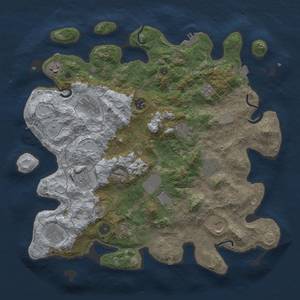 Thumbnail Rust Map: Procedural Map, Size: 4000, Seed: 2075933461, 19 Monuments