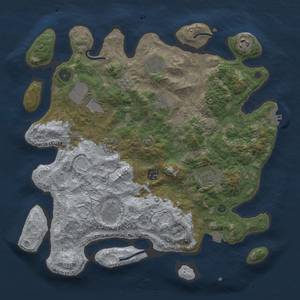 Thumbnail Rust Map: Procedural Map, Size: 3800, Seed: 12134467, 16 Monuments