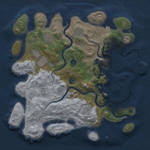 Thumbnail Rust Map: Procedural Map, Size: 3800, Seed: 12134467, 14 Monuments