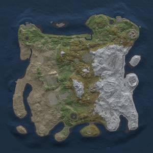Thumbnail Rust Map: Procedural Map, Size: 3500, Seed: 990277, 14 Monuments