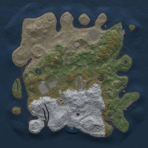 Thumbnail Rust Map: Procedural Map, Size: 3500, Seed: 384607045, 15 Monuments