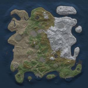 Thumbnail Rust Map: Procedural Map, Size: 3500, Seed: 203837044, 16 Monuments