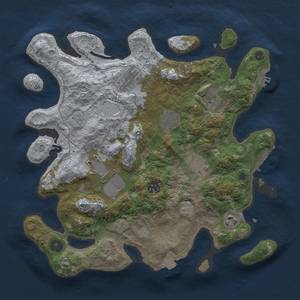 Thumbnail Rust Map: Procedural Map, Size: 3500, Seed: 2052343087, 16 Monuments