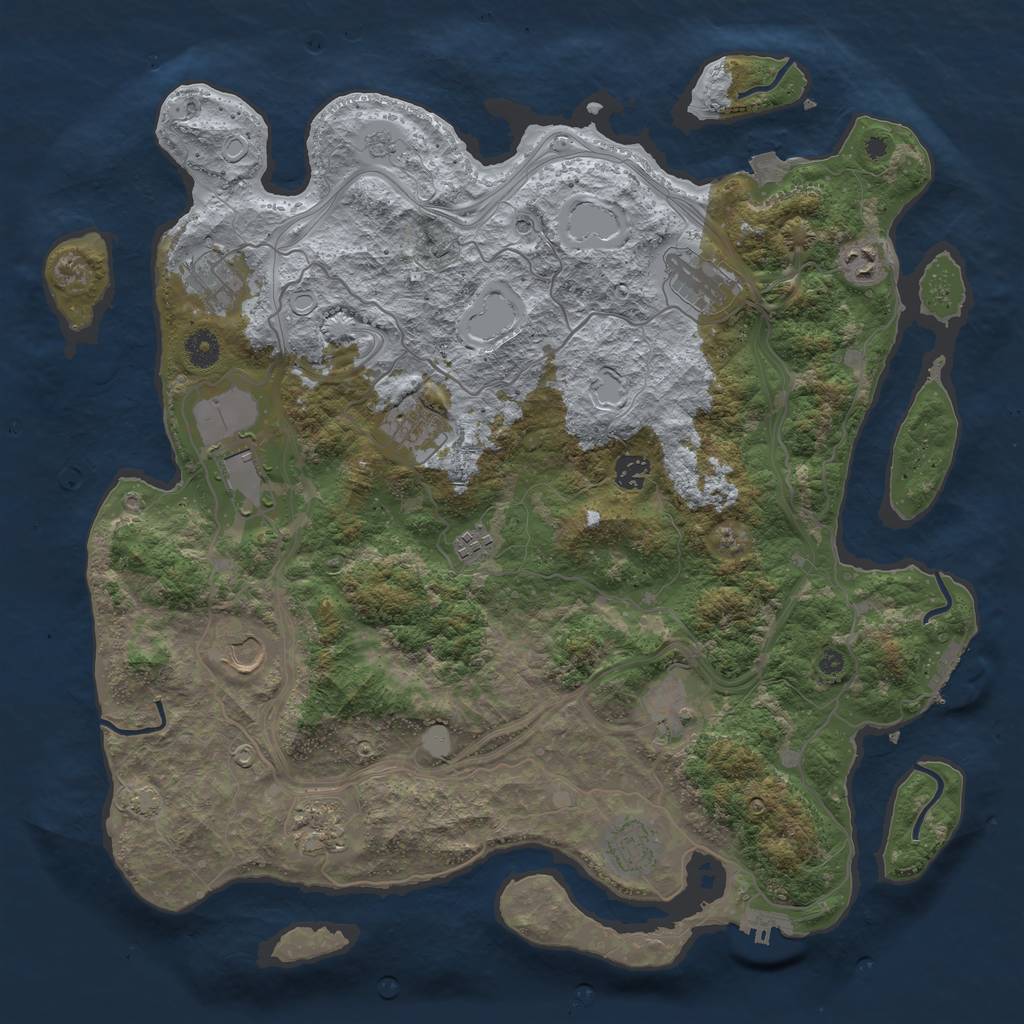 Rust Map: Procedural Map, Size: 4250, Seed: 811811, 19 Monuments