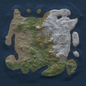 Thumbnail Rust Map: Procedural Map, Size: 3500, Seed: 1621286319, 15 Monuments