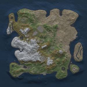 Thumbnail Rust Map: Procedural Map, Size: 3500, Seed: 68901795, 16 Monuments