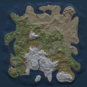 Thumbnail Rust Map: Procedural Map, Size: 4000, Seed: 1027537883, 19 Monuments