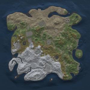Thumbnail Rust Map: Procedural Map, Size: 3500, Seed: 603926131, 16 Monuments