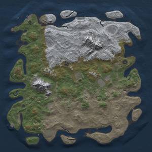 Thumbnail Rust Map: Procedural Map, Size: 5000, Seed: 1109621068, 19 Monuments