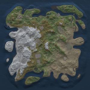 Thumbnail Rust Map: Procedural Map, Size: 4000, Seed: 355111431, 17 Monuments