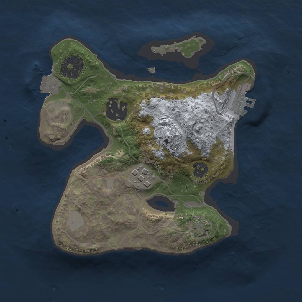 Rust Map: Procedural Map, Size: 2000, Seed: 1615230642, 7 Monuments