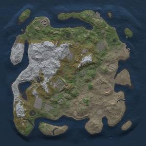 Thumbnail Rust Map: Procedural Map, Size: 3500, Seed: 63926590, 15 Monuments