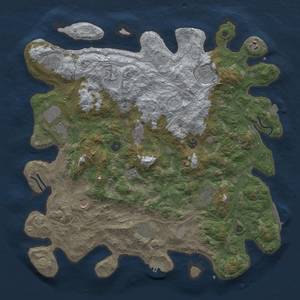 Thumbnail Rust Map: Procedural Map, Size: 4500, Seed: 2138569885, 19 Monuments