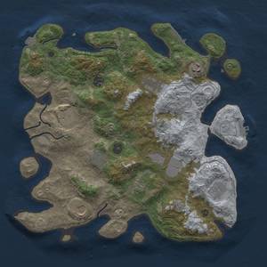 Thumbnail Rust Map: Procedural Map, Size: 3750, Seed: 969496, 18 Monuments