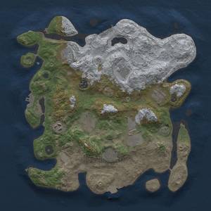 Thumbnail Rust Map: Procedural Map, Size: 3500, Seed: 1279103495, 16 Monuments