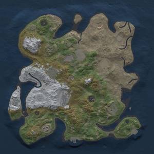 Thumbnail Rust Map: Procedural Map, Size: 3500, Seed: 1021820122, 17 Monuments