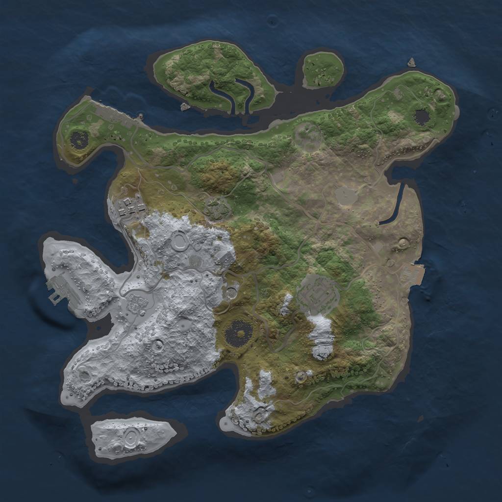 Rust Map: Procedural Map, Size: 2800, Seed: 6942069, 10 Monuments