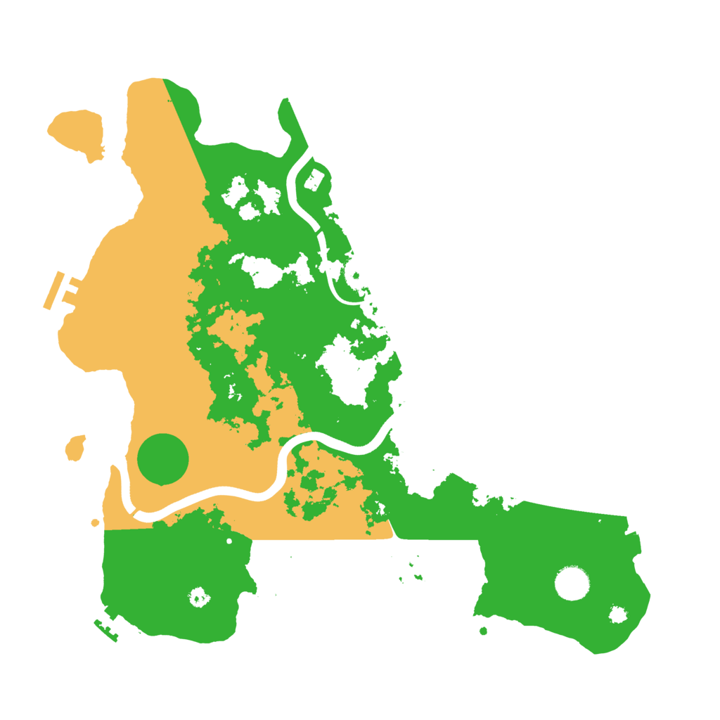 Biome Rust Map: Procedural Map, Size: 3700, Seed: 41791