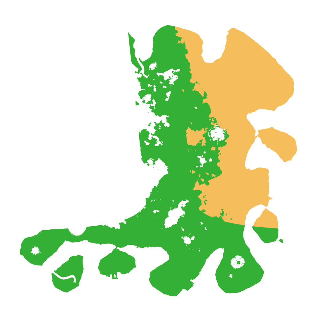 Biome Rust Map: Procedural Map, Size: 3600, Seed: 25289164