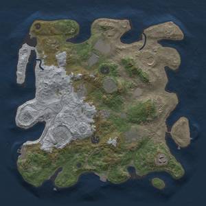 Thumbnail Rust Map: Procedural Map, Size: 3500, Seed: 2129942568, 18 Monuments