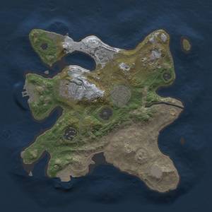 Thumbnail Rust Map: Procedural Map, Size: 2500, Seed: 1975079651, 10 Monuments