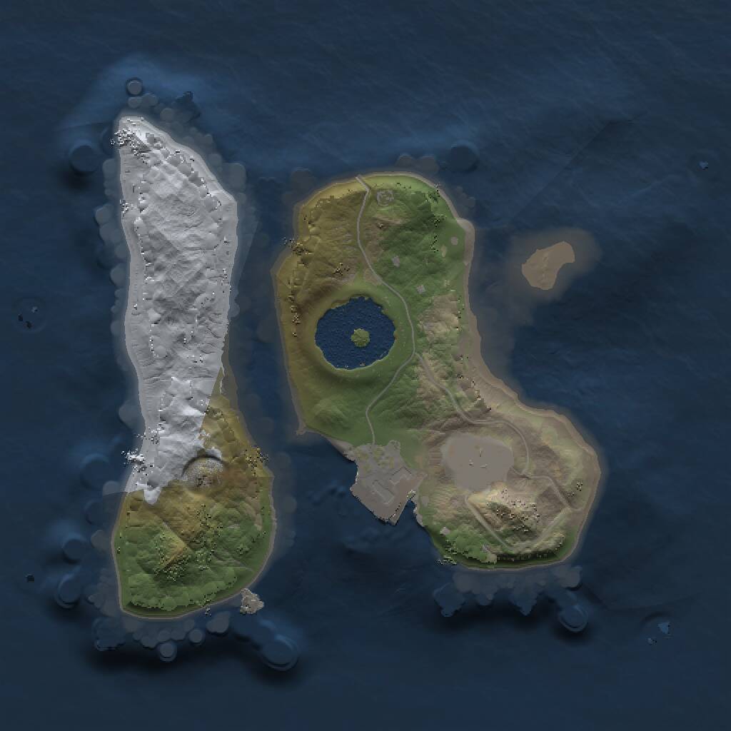 Rust Map: Procedural Map, Size: 1500, Seed: 653524662, 1 Monuments