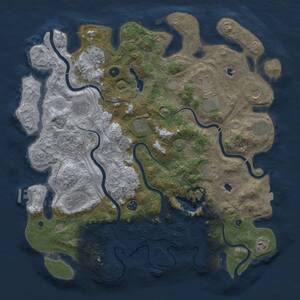 Thumbnail Rust Map: Procedural Map, Size: 4500, Seed: 1122214887, 17 Monuments