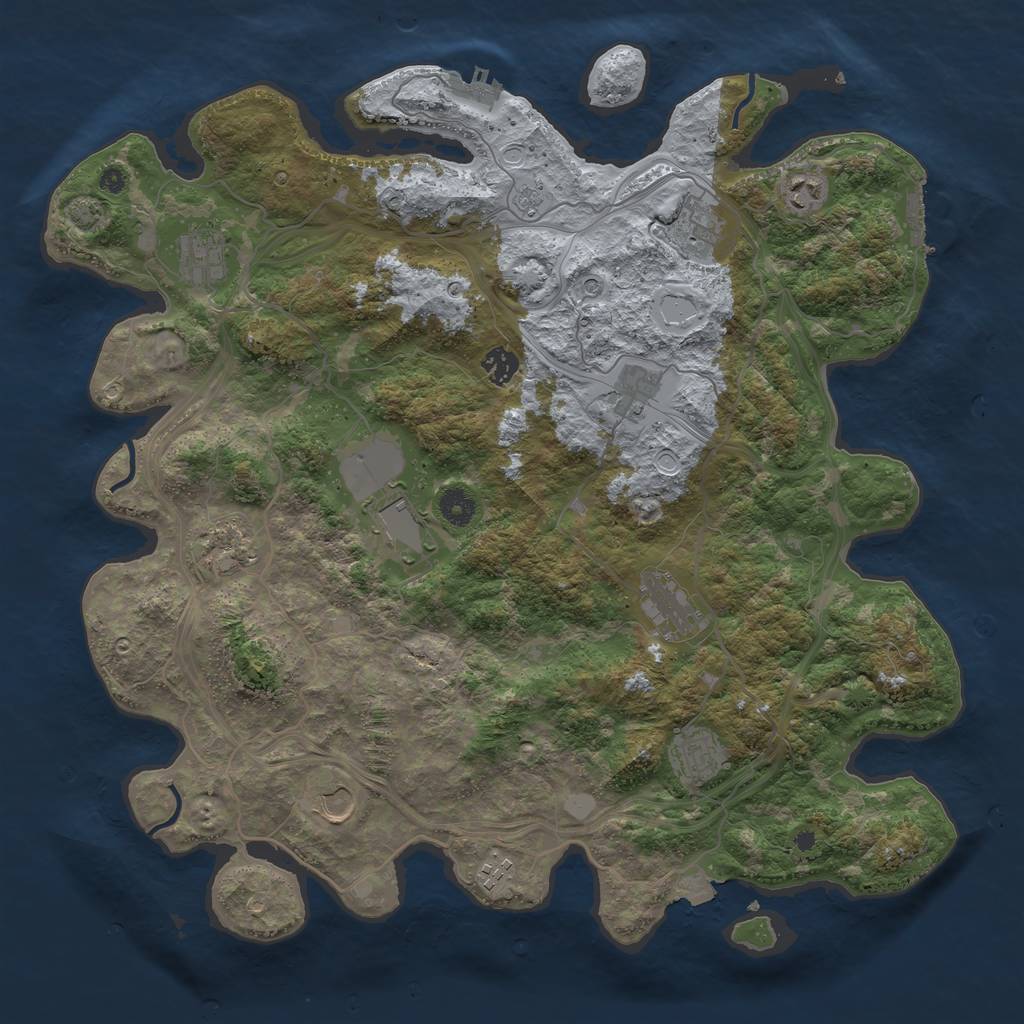 Rust Map: Procedural Map, Size: 4250, Seed: 1145141989, 19 Monuments